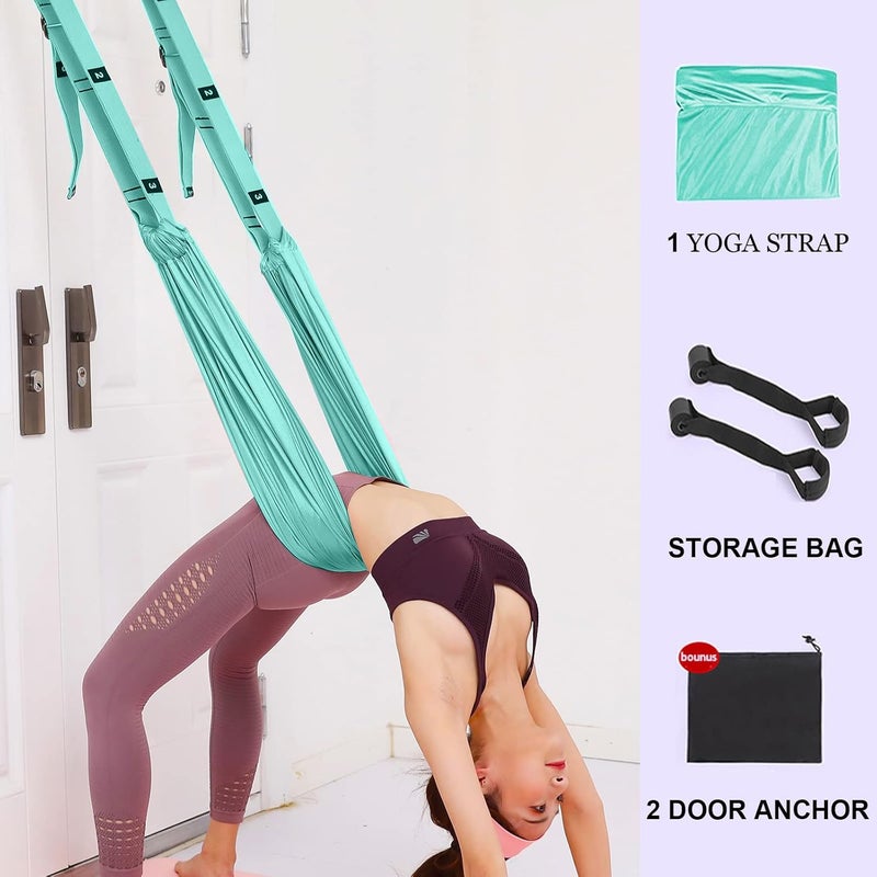 tchrules Leg Stretcher Strap, Backbend Training Belt with Door Anchor, Flexibility Trainer Stretching Equipment Assist Stretch Strap for Fitness Gymnastics Dance Aerial Yoga Ballet - Image 5
